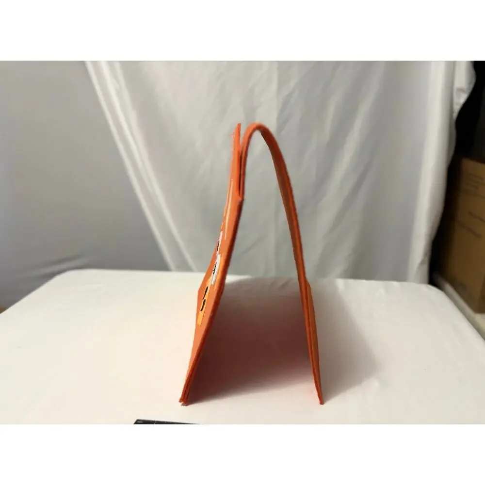 Orange Felt Triceratops Dinosaur Bedside Caddy Hanging Storage Organizer Pocket